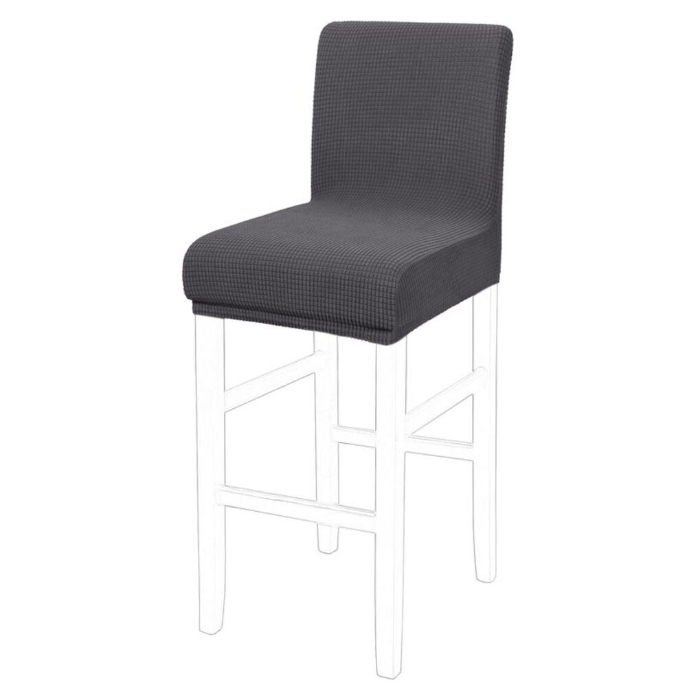 Stretch Bar Stool Covers for Counter Height Side Chair 1Pc Grey